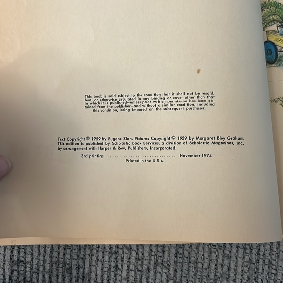 The Plant Sitter Book by Gene Zion scholastic paperback dated 1959 super cute - Picture 5 of 11
